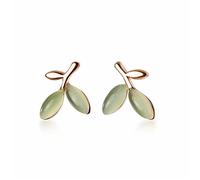 925 branches d'opale synthétiques et feuilles boucles d'oreilles végétales
