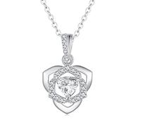 925 Collier de Pendentif en Argent Sterling ， Ange Gardien ， infinité éternelle ， Hamsa Chokers ， Collier de Coeur pour Femmes Girls Holiday Jewelry Cadeaux