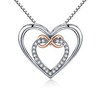 925 Collier de Pendentif en Argent Sterling ， Ange Gardien ， infinité éternelle ， Hamsa Chokers ， Collier de Coeur pour Femmes Girls Holiday Jewelry Cadeaux