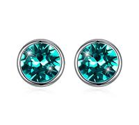 925 cristaux de boucles d'oreilles à goujon rondes pour femmes Gift accessoires de bijoux