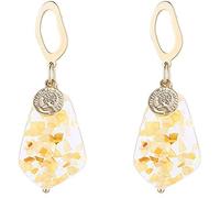 925 Earrings for Women,Water Drops Sequins Bronzing Resin Drop Hook No Ring Earrings Party Jewelry