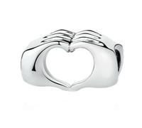 925 En Argent Sterling Charmes De Cœur Perles Fit Femmes Bracelet Bricolage Collier Bijoux Pendentif