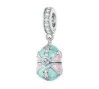 925 En Argent Sterling Lapin Oeuf Panier Charmes Perles Bracelets Collier Pendentif Bijoux Bricolage