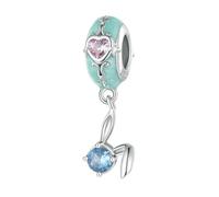 925 En Argent Sterling Lapin Oeuf Panier Charmes Perles Bracelets Collier Pendentif Bijoux Bricolage