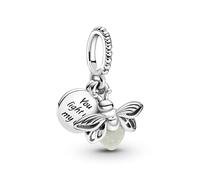 925 perle en argent Sterling lueur dans le noir luciole balancent breloque Fit mode femmes cocotte Bracelet cadeau bijoux à bricoler soi-même