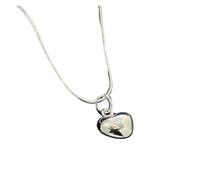 925 silver heart pendant necklace, a simple jewelry gift for ladies at banquets, weddings, festivals and birthdays, One Size, 45 cm, agate