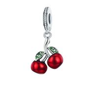 925 Sterling Silver Charms Petite Little Peppers Perle Pendentif Rouge Fit Bracelet Original Collier Pour Femmes Bijoux