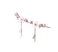 925 Sterling Silver Cherry Blossoms Tassel Charm Piercing Stud Earring For Women Girls Jewelry Pendientes Accessories(1)