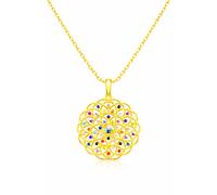 925 Sterling Silver Flower of Life Necklace Sacred Geometry Pendant Spiritual Silver Gift for Her