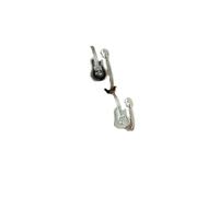 925 Sterling Silver Guitar Violin Style Music Concert Cocktail Party Svening School Ring Graduation High Polin Tarnish Resistant Comfort Fit Open Adjustable Ring For Women Men 2PCS
