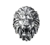 925 Sterling Silver King of Lion Ring for Men ~ Mens Heavy Silver Ring ~ Biker Rock Punk Rings ~ Taille USA 7-15,