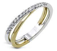 925 STERLING Silver Twisted Rose Gold plaquée pour femmes anneaux croisés pour femmes Anneaux de déclaration index 2 Tone Punk 14k Anneau plaqué or Twine Costume de bande large entrelacée