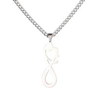 925 Sterlinghug pour les femmes et les hommes, couple étreignant les amateurs de câlins étreignant le collier de symbole infini des câlins et des bisous, étreignant pour les vacances des femmes