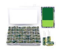 925Pcs 36Values Aluminum Electrolytic Capacitor Assortment Kit Low 1uF 4.7uF 10uF 22uF 47uF 100uF 220uF 330uF 470uF NWPNLXEA