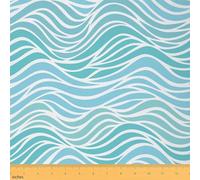 92x150 cm japonais vague Tissu rembourré Chaise Canapé, océan naturel extérieur Tissus au Metre, nautique océan vague thème Tissu Canapé Ameublement Tissu de couture polyester