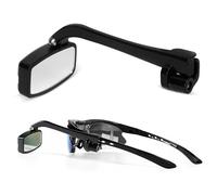 92x41x30mm/3,6x1,6x1,2 po Miroir pour Lunettes de Cyclisme, Lunettes de Conduite Rétroviseur Mini Rétroviseur Multi-angle Réglable Gauche et Droite Rétroviseur de Vélo pour Casque de Vélo