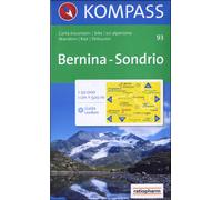 93 bernina - valmalenco - sondrio 1/50 000 - Collectif - Kompass Karten - broché - Atlas / carte