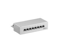 [93047] Goobay CAT 6 Mini/Desktop Patch Panel, 8 Port STP shielded gris