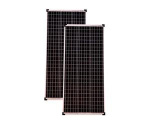 93098 Lot de 2 panneaux solaires 100 W mono 36 V 1130 x 505 x 30 mm photovoltaïque