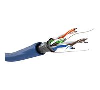 [93265] Goobay Bobine 100m CAT 5e Câble Réseau F/UTP Bleu (CCA) Gaine PVC
