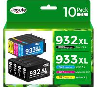 932XL 933XL Cartouches d'encre Multipack Remplacement pour HP 932 XL 933 XL Cartouche Compatible avec HP OfficeJet 6600 7612 7510 6700 7110 7610 6100 (10-Pack, Noir, Cyan, Magenta, Jaune)