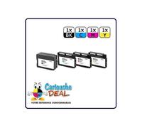 932XL 933XL : Lot 4 cartouches compatible pour HP Officejet 6100 6600 6700 6700 7612WF Pro 7110 - 932 933 XL