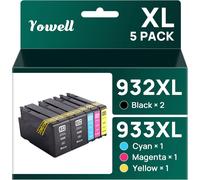 932XL 933XL Lot de 5 cartouches d'encre compatibles avec HP 932 933 XL pour HP Officejet 6100 6600 6700 7510 7610 7612 7110
