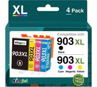 932XL 933XL Multipack Cartouches d'encre compatibles avec HP 932 933 XL pour OfficeJet 6600 7510 6700 7110 7610 7612 6100 (1 Noir, 1 Cyan, 1 Magenta, 1 Jaune)