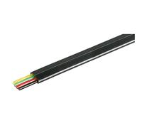 [93304] Goobay Câble téléphonique plat 4 conducteurs Bobine de 100 m Noir
