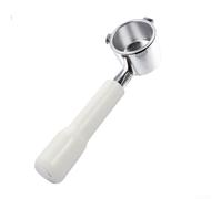 9335 Style Porte-filtre sans fond en acier inoxydable pour modification de machine à expresso, pour poignée Barista en blanc et noir