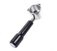 9335 Style Porte-filtre sans fond en acier inoxydable pour modification de machine à expresso, pour poignée Barista en blanc et noir