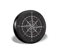 934 Boussole Rose des Vents Vintage Couverture De Roue De Secours Antipoussière Housse pour Roue Pneu Durable Housse Roue De Secours Universelle pour Camion SUV Voiture 16Inch