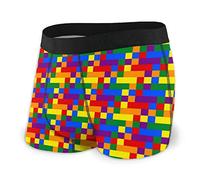 934 Boxer Homme Shorts Drapeau Arc-en-Ciel LGBT Couleurs Boxer Homme Microfibre Caleçon Boxers Homme Colorée Boxer pour Homme pour Anniversaire, Cadeau, Valentin M