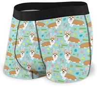 934 Boxer pour Homme Shorts Lapin De Pâques Corgi Caleçon Ajusté Boxer Homme Doux Boxer pour Homme pour Anniversaire, Homme, Cadeau M