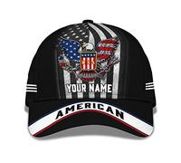 934 Casquette Baseball Américain USA Aigle Logo Drapeau Amérique Trucker Cap Classique Casquette De Chasse Vintage Visière Cap pour Adolescent, Camping, Voyages