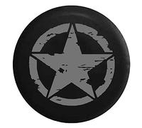 934 Étoile Tactique Militaire Oscar Mike Housse pour Roue Pneu Premium Housse Pneu De Rechange Anti Poussière Neige Housse De Pneu De Secours Universelle pour Trailerrv Voiture Camion 16Inch
