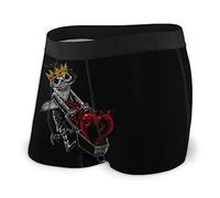 934 Fitted Boxers Shorty Le Roi Squelette Amoureux Boxer Homme Très Extensible Boxer pour Homme Ajusté Boxer pour Homme Shorts pour Anniversaire, Cadeau, Valentin M