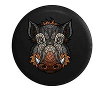 934 Mosaïque De Cochon Sauvage De Sanglier Housse Roue De Secours Résistant À La Saleté Couverture De Roue De Secours Durable Housse De Pneu De Secours Universelle pour Trailerrv SUV Auto 17Inch