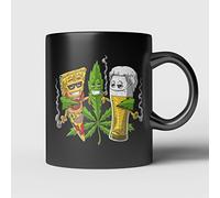 934 Tasse Unique Tasse À Céramique Tasse Cadeau Idée Cadeau Pour Homme Pâques Bureau 330Ml Weed Cannabis Stoner Hippie Marijuana Drôle Bière Pizza Stoner Weed Stoner Ganja Pot Fumeur Cadeaux