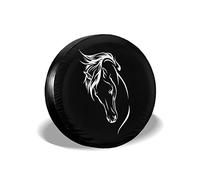 934 Tête De Cheval Couverture De Roue De Secours Anti Poussière Neige Housse Pneu De Rechange Résistant À La Saleté Housse pour Roue Pneu Universelle pour Trailerrv Voiture Camion 14Inch