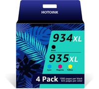 934XL 935XL Remplacement pour HP 934 XL 935 XL Multipack Cartouches d'encre Compatible pour HP Officejet Pro 6230 6830 Officejet 6820 (Noir Cyan Magenta Jaune, 4 Pack)