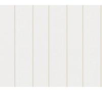 935241 - Papier Peint Versace À Rayures Clé Grecque Or Blanc AS Creation