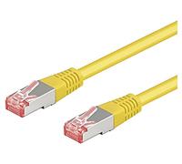 93740 Patch cord S/FTP 6a Line Cu LSZH jaune 2m sans halogène 27AWG Goobay