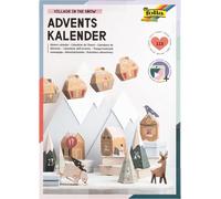 9388-Kit De Bricolage Pour Le Calendrier De L'Avent Village In The Snow, Kit Diy De 113 Pièces, Ville Dans La Neige, Paper, Various[Z142]