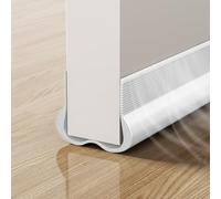 93cm Calfeutrer Bas de Porte, Boudin de Porte, Joint Inférieur de Porte, Silicone Bande D'étanchéité Pas Besoin de Coller, Door Seam Strip, Anti Courant D'air Calfeutrer Seuil Porte (Blanc)
