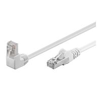 [94182] Goobay Câble Réseau CAT 5e1x Coudé 90° F/UTP CCA 5 m Blanc