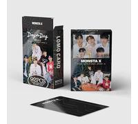 94188-monstaX Carte de collection Monsta X 92 petites cartes avec impression couleur double face Motif étoile coréenne