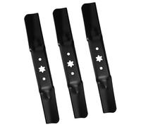 942-05052A Lot de 3 lames de levage moyennes pour tondeuse Cub Cadet MTD Troy-Bilt Craftsman 127 cm - Lame robuste remplace 742-05052A