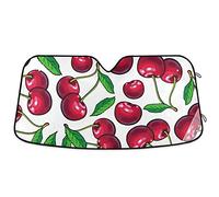 942 Couverture Pare-Brise Voiture Fruit Rouge Cerise Pare-Soleil Avant Intérieur La Protection Anti Soleil Pare Soleil Voiture Pare Brise Avant Universelle pour Camion Vus M