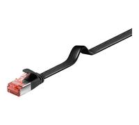[94236] Goobay CAT 6 Câble Patch Plat, U/FTP Noir conducteur en cuivre (CU) 7,5m